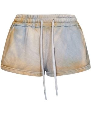 Off-White c/o Virgil Abloh And Ice-Colored Tie-Dye Cotton Shorts - Natural