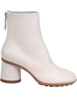 Agl Attilio Giusti Leombruni Curvy Leather Trunchet Gesso Color - White