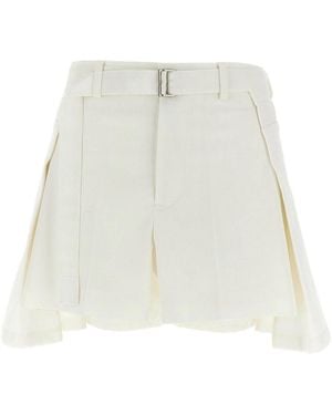 Sacai Wool Insert Shorts - White