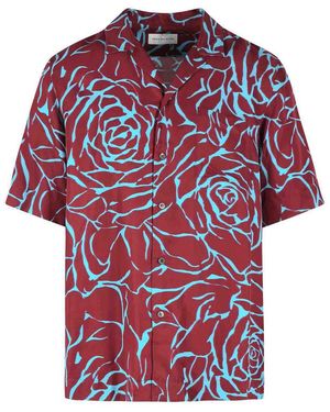 Dries Van Noten Carltone And Light Viscose Shirt - Red
