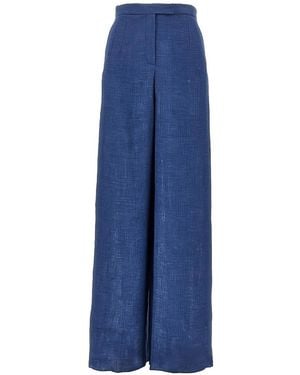 Emporio Armani Linen Trousers - Blue