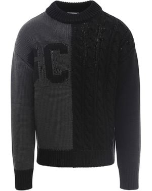Gcds Two Knitting Jumper - Black