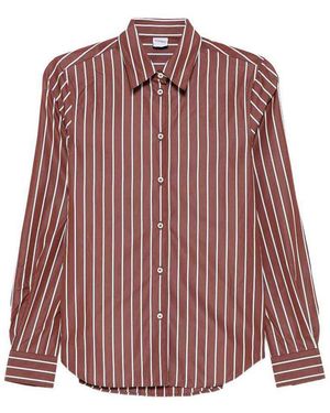 Aspesi Cotton Shirt With Stripes - Red