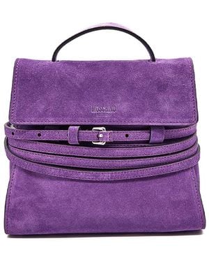 Moschino Tie Me Small Scamosciato - Purple