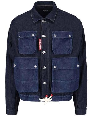 DSquared² Denim Cargo Jacket - Blue