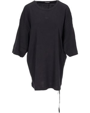 Ann Demeulemeester Aga Fw24 Poem High-Comfort T-Shirt - Blue