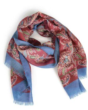 Etro Scarf Made Of A Wool Blend - Blue