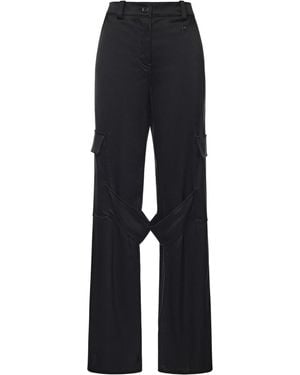 Courreges Satin Utility Chaps - Blue