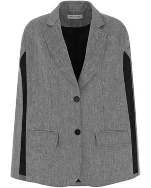Federica Bonifaci Single-Breasted Cape - Gray