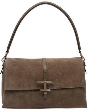 Tod's Borsa A Spalla Piccola T-Timeless - Marrone
