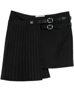 Coperni Mini Skirt With Asymmetric Hem - Black