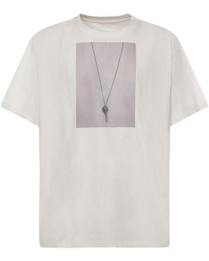 MM6 by Maison Margiela Printed Cotton T-Shirt - White
