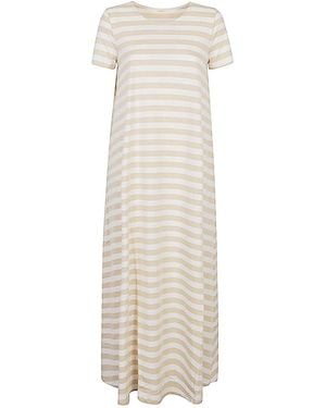 Apuntob Striped Cotton Maxi Dress - White