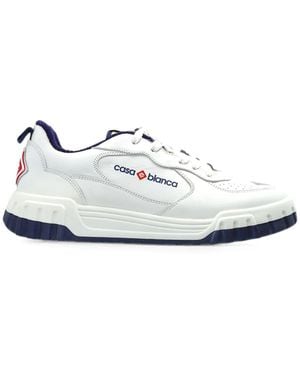 CASABLANCA Court Low-Top Trainers With Logo - White