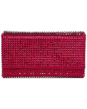AMINA MUADDI All Over Motif Clutch - Red