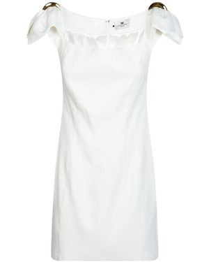 Elisabetta Franchi Short Dress With Details - White