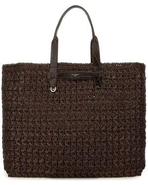 Dolce & Gabbana Woven Mesh Shopping Bag - Brown