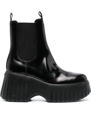 Hogan H-Stripe Chelsea Boot - Black