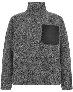 JW Anderson Leather Patch Pocket Jumper - Grey
