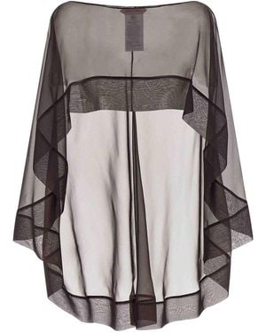 Alberta Ferretti Chiffon Scarf - Grey