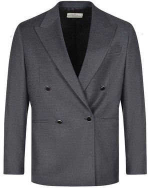 Manuel Ritz Jacket Made Of A Wool Blend - Blue