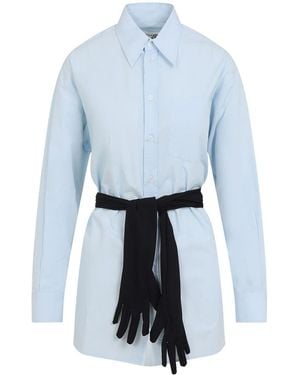 MM6 by Maison Margiela Cotton Shirt - Blue
