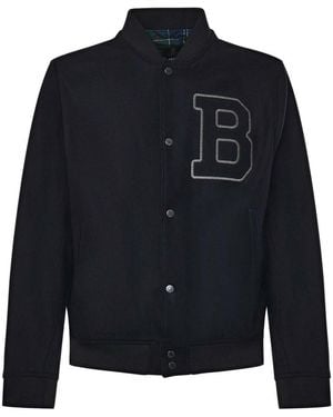 Barbour Wool Bomber Jacket - Blue