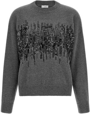 Peserico Maglione Con Paillettes - Grigio