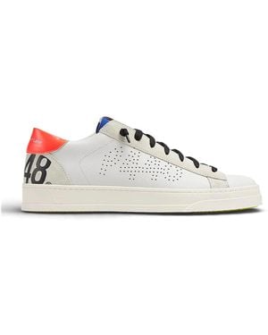 P448 Sneakers Coral-Fluo - White