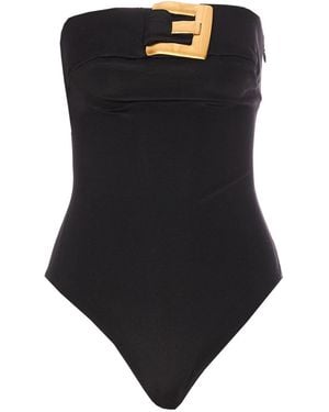 Balmain Belted Bustier Body - Black