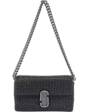Marc Jacobs The Rhinestone J Marc Mini Shoulder Bag - Black
