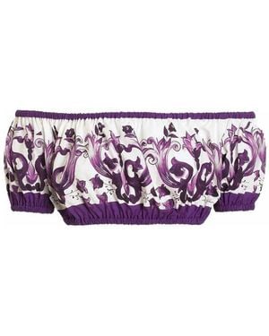 Dolce & Gabbana Maiolica Print Top - Purple