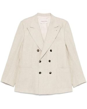 Valentino Double-Breasted Jacket - White