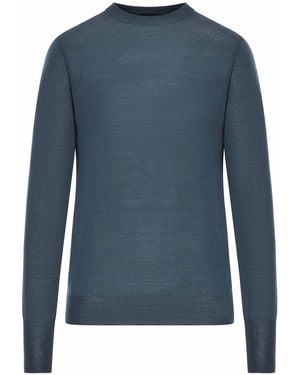 Roberto Collina Crew Neck Wool Jumper - Blue