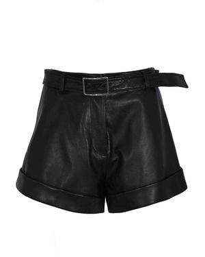 Sportmax Bermuda Spxpotter Leather - Black
