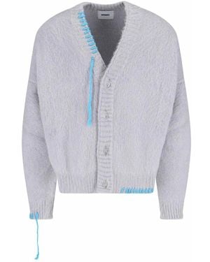 Bonsai Cardigan Scollo A V - Blue