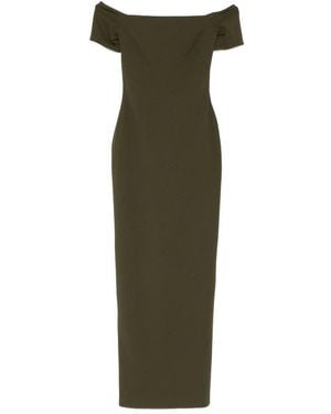 Solace London Dress With Shoulders - Green