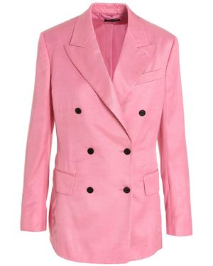 Tom Ford Double Breasted Blazer Jacket - Pink