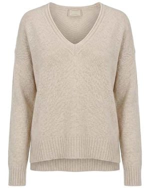 Drumohr V-Neck Sweater - Natural