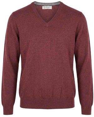 Brunello Cucinelli Cashmere Jumper - Red