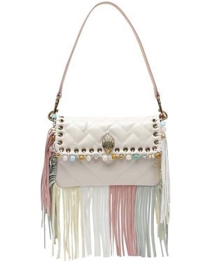 Kurt Geiger Small Oxford Fringes Shoulder Bag - White
