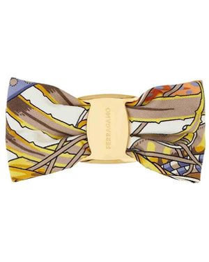 Ferragamo Bow Hair Clip - Metallic