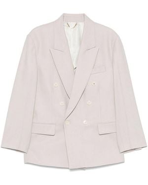 Victoria Beckham Double-Breasted Blazer - Natural
