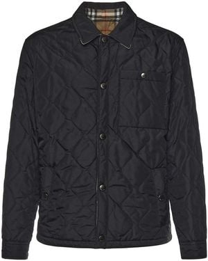 Burberry Reversible Quilted Nylon Shirt - Blue