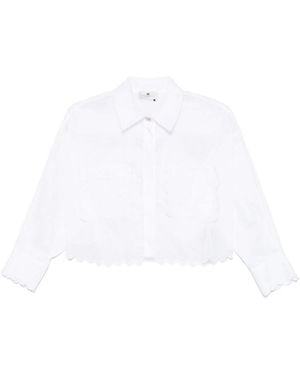 Elisabetta Franchi Shirt With Embroidery - White