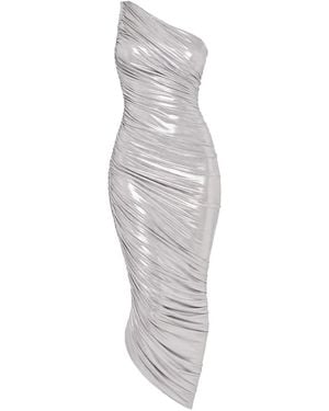 Norma Kamali Draped One-Shoulder Diana Gown Midi - White