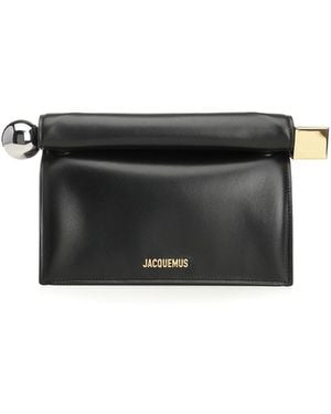 Jacquemus Folded Clutch Bag - Black