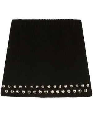 Alanui Love And Studs Mini Skirt - Black