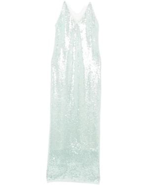 forte_forte Slip Dress Liquid Sequins - White