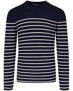 Dolce & Gabbana Striped Jumper - Blue